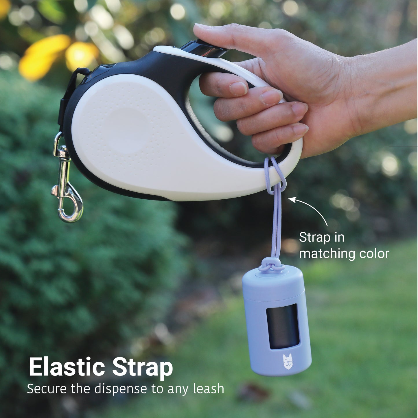 Retractable waste bag dispenser